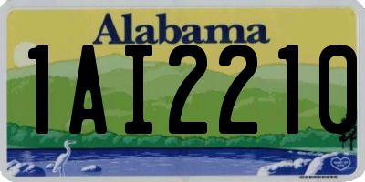 AL license plate 1AI2210