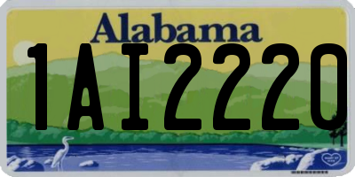 AL license plate 1AI2220