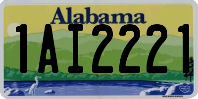 AL license plate 1AI2221