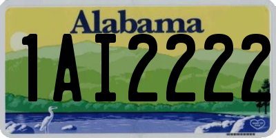 AL license plate 1AI2222