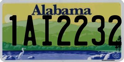 AL license plate 1AI2232