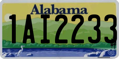 AL license plate 1AI2233