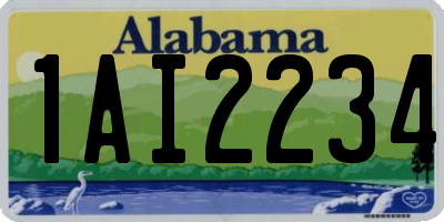 AL license plate 1AI2234