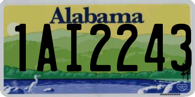 AL license plate 1AI2243