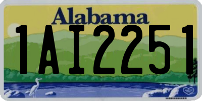 AL license plate 1AI2251
