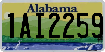 AL license plate 1AI2259