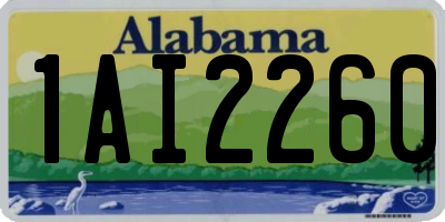 AL license plate 1AI2260