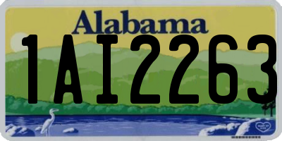 AL license plate 1AI2263