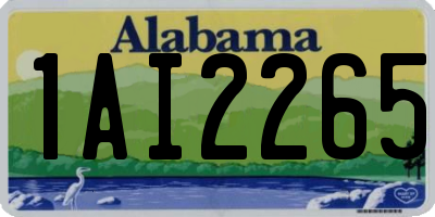 AL license plate 1AI2265
