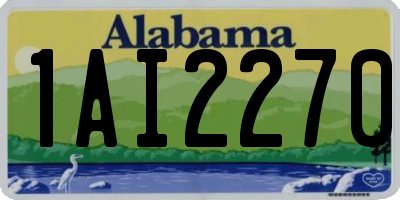 AL license plate 1AI2270