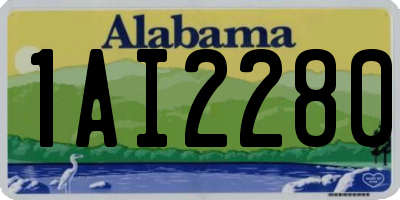 AL license plate 1AI2280