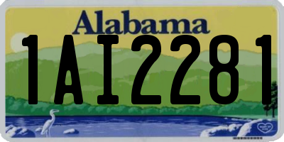 AL license plate 1AI2281