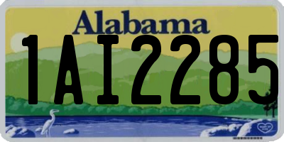 AL license plate 1AI2285
