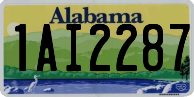AL license plate 1AI2287