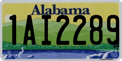 AL license plate 1AI2289