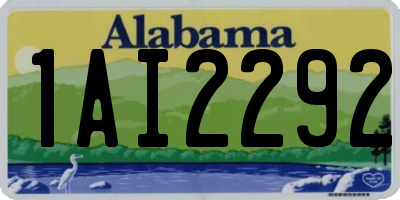 AL license plate 1AI2292