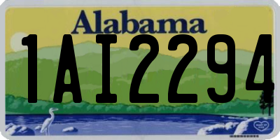 AL license plate 1AI2294
