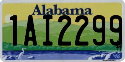 AL license plate 1AI2299