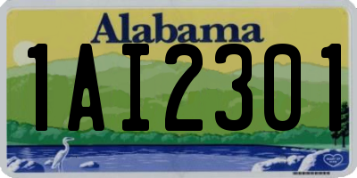 AL license plate 1AI2301