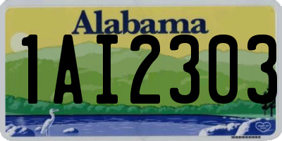AL license plate 1AI2303