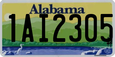 AL license plate 1AI2305