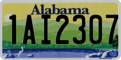 AL license plate 1AI2307