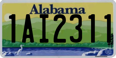 AL license plate 1AI2311