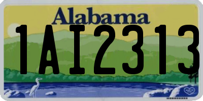 AL license plate 1AI2313