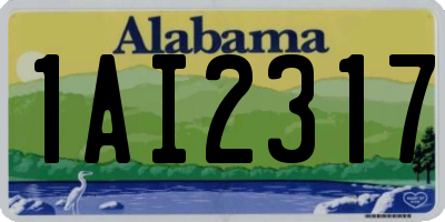 AL license plate 1AI2317