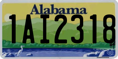 AL license plate 1AI2318