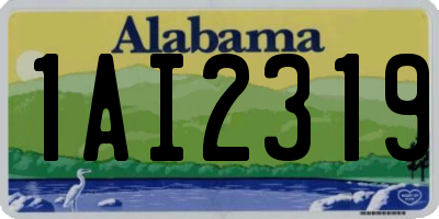 AL license plate 1AI2319