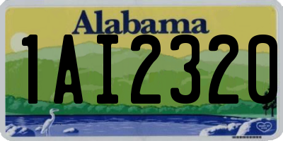 AL license plate 1AI2320