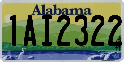 AL license plate 1AI2322