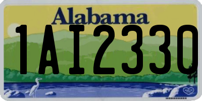 AL license plate 1AI2330