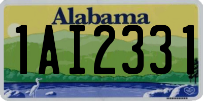AL license plate 1AI2331