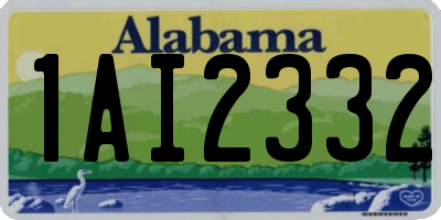 AL license plate 1AI2332