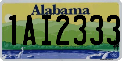 AL license plate 1AI2333