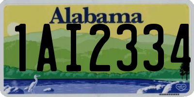 AL license plate 1AI2334