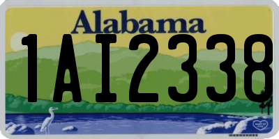 AL license plate 1AI2338