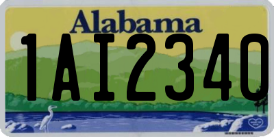 AL license plate 1AI2340