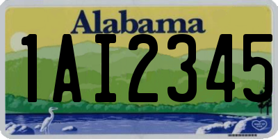 AL license plate 1AI2345