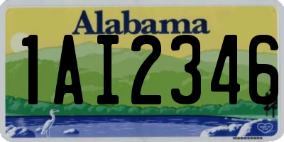 AL license plate 1AI2346