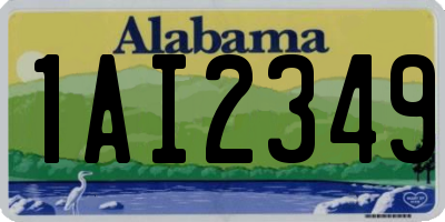 AL license plate 1AI2349