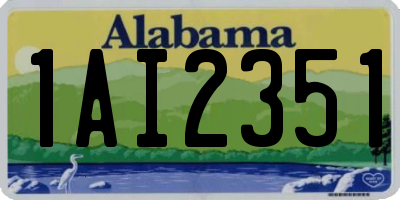 AL license plate 1AI2351