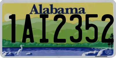 AL license plate 1AI2352