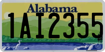 AL license plate 1AI2355