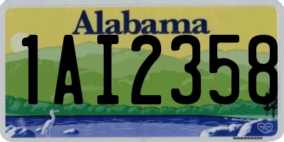 AL license plate 1AI2358