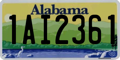 AL license plate 1AI2361