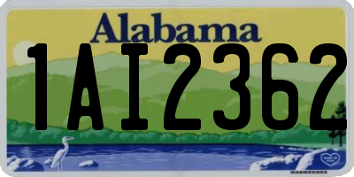 AL license plate 1AI2362