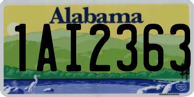 AL license plate 1AI2363